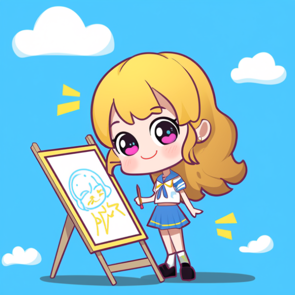 3D卡通美少女画