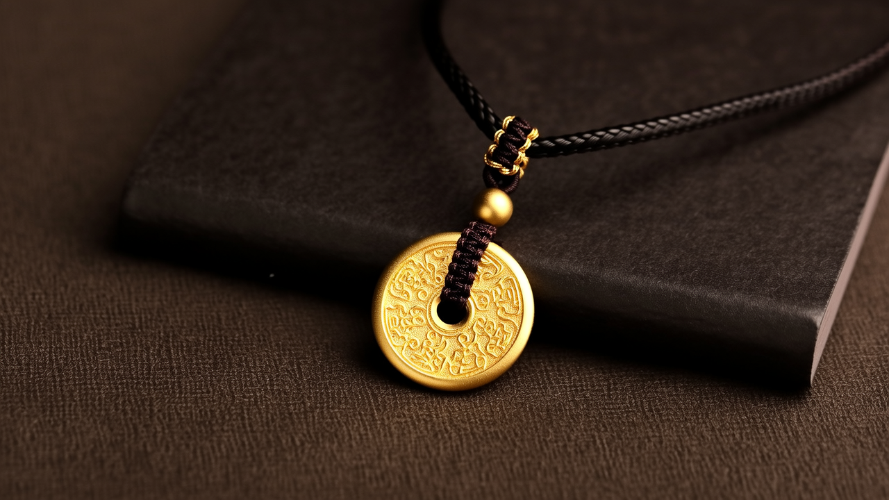 吊坠金扣子图片