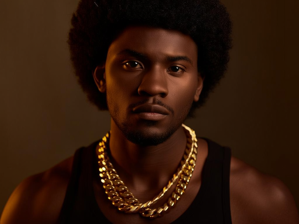 粗大黄金项链图片男款